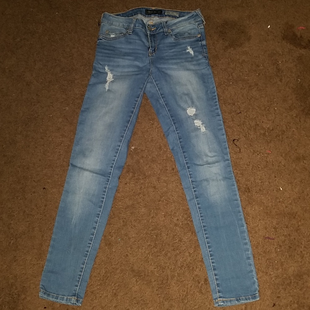 Blue jeggings